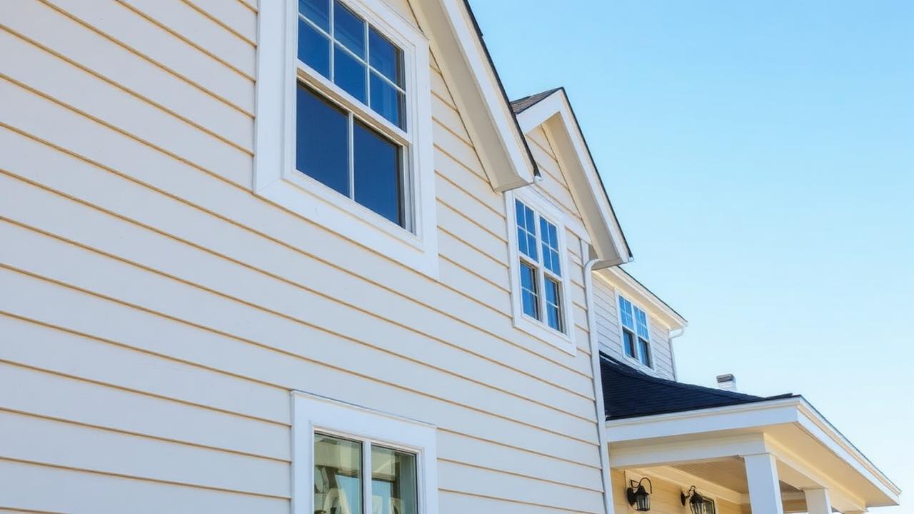 Hardie board siding on a home exterior