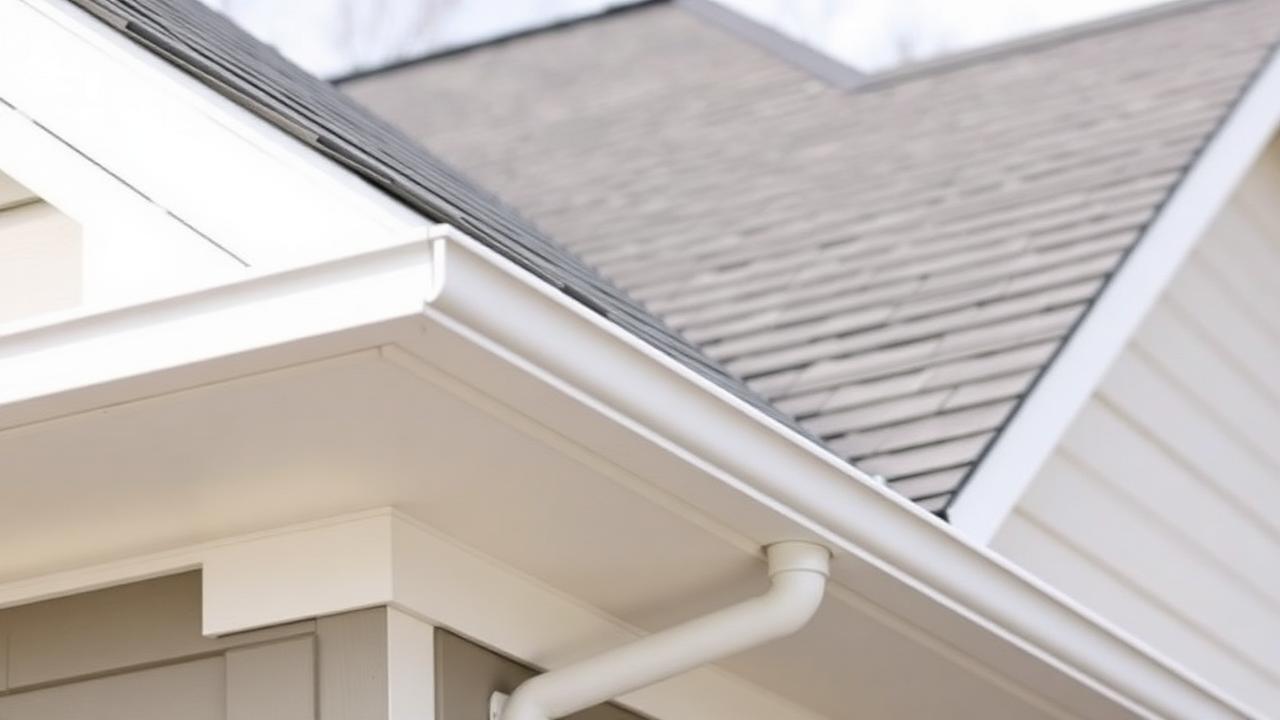 Soffit and fascia on a residential roofline